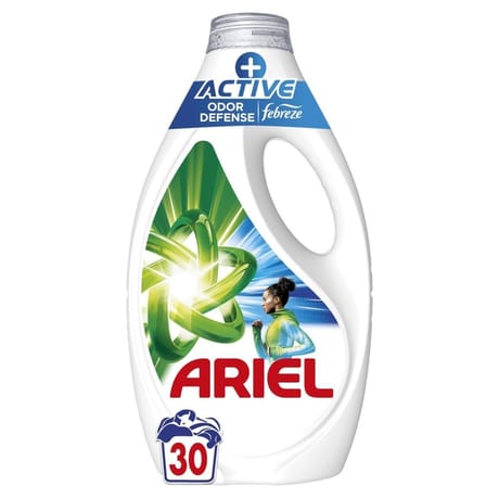 Ariel lessive liquide +protection active contre les odeurs 30 lavages 1.35l