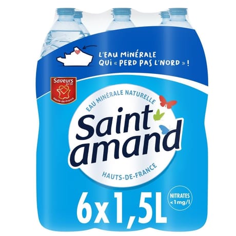 Saint Amand eau minérale naturelle pack  6 x1,5l