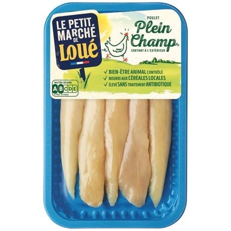 Le Petit Marché de Loué aiguillettes de poulet jaune plein champ barquette