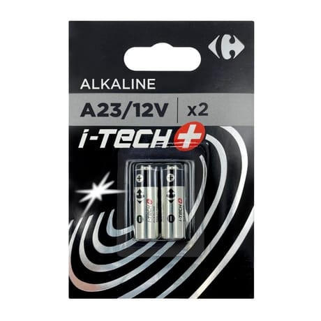 Carrefour pile alcaline A23 I-TECH+ x2
