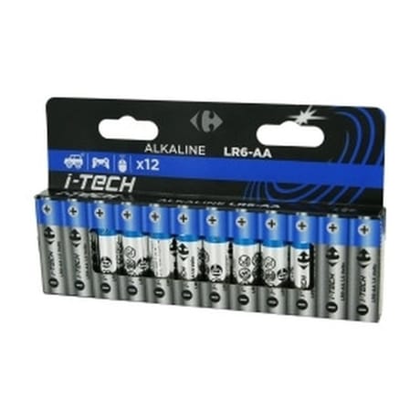 Carrefour 12 piles LR6/AA i-tech