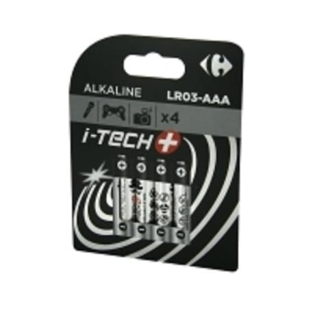 Carrefour 4 piles LR03/AAA i-tech+