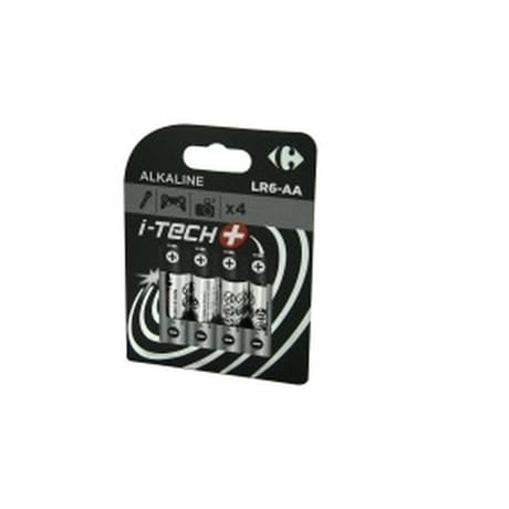 Carrefour 4 piles LR6/Aa i-tech+