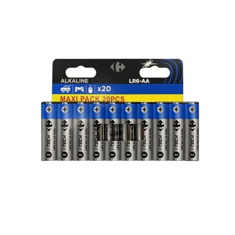 Carrefour 20 piles LR6/AA i-tech