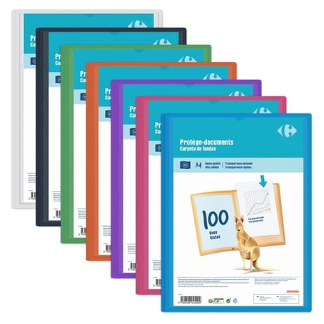 Carrefour protège documents personnalisable 100 vues 21x29,7 cm