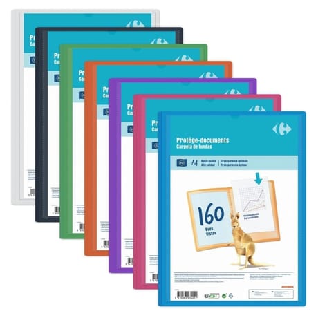 Carrefour protège documents personnalisable 160 vues 21x29,7 cm
