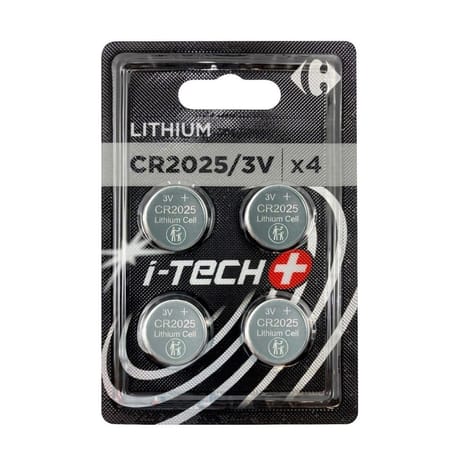 Carrefour 4 piles CR 2025 i-tech+