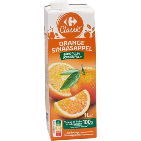 Carrefour classic' jus d'orange sans pulpe 1l