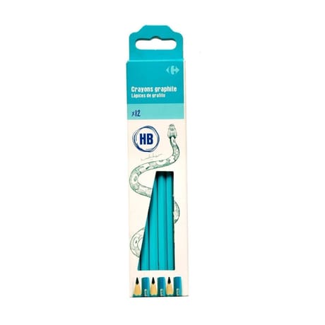 CARREFOUR  12 CRAYONS GRAPHITE HB carrefour  12 crayons graphite hb