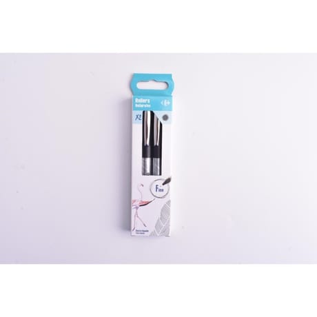 Carrefour roller pointe fine x2 noir