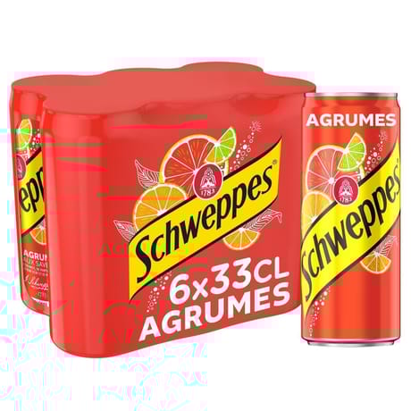 Schweppes agrumes boite 6x33cl
