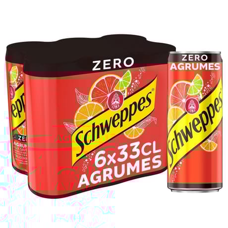 Schweppes zero agrum 6x33cl slim