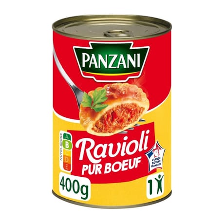 Panzani ravioli pur boeuf francais - plat cuisiné 1 personne 400g