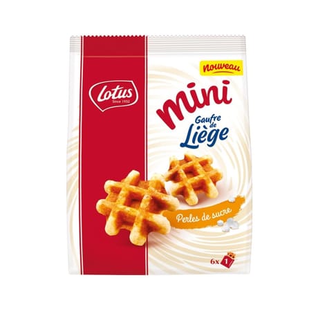 Lotus mini gaufre de liège perles de sucre x6 171g
