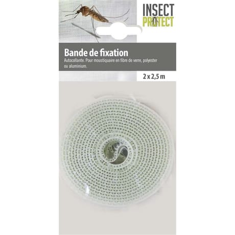 Insect protect bande de fixation autocollante pour moustiquaire 2x2,5 m