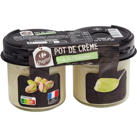 Carrefour original crème dessert à la pistache 2x120g
