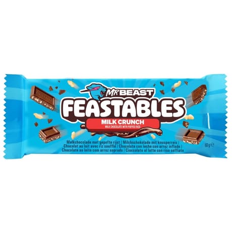 Mr beast feastables tablette chocolat au lait et riz soufflé 60g