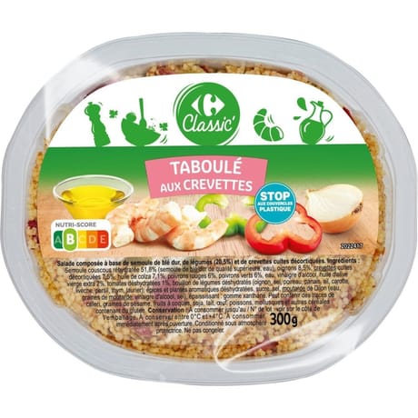 Carrefour classic taboulé aux crevettes 300g