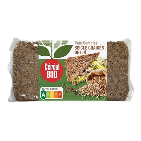 Céréal bio pain complet seigle avoine lin 500 g