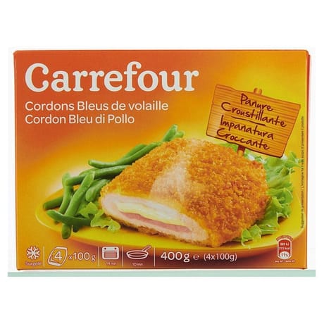 Carrefour cordons bleus de volaille 4x100g