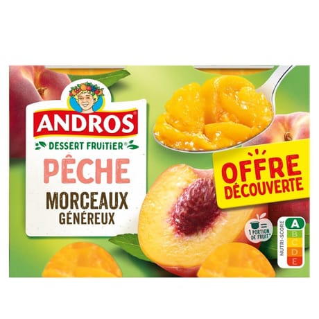 Andros délice de pêche 4x100g offre découverte