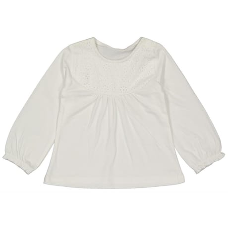 Tee shirt manches longues fille BLANC 24MOIS
