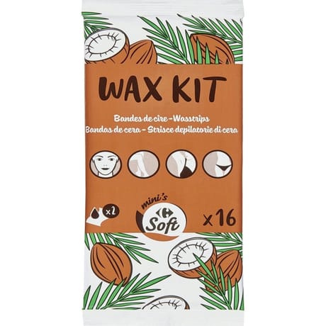 Carrefour soft mini bandes de cire x16