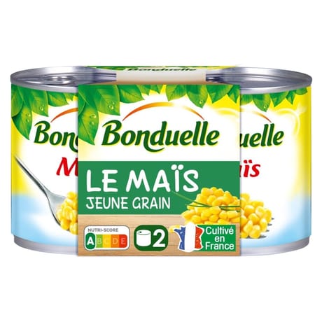 Bonduelle maïs jeunes grains 1/4 140g x 2