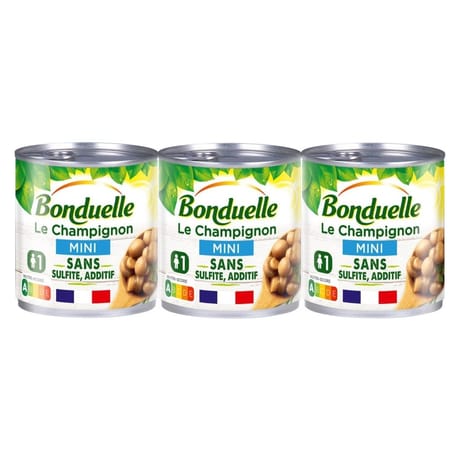 Bonduelle mini champignon 1/4x3 345g