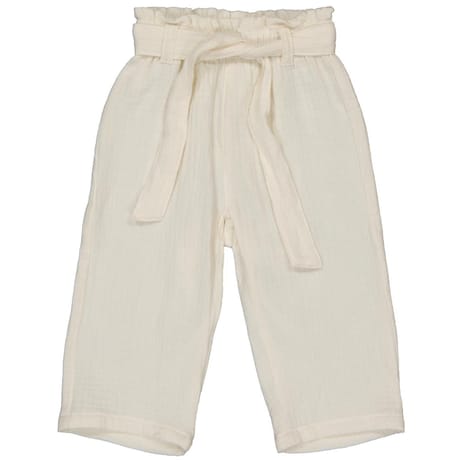Pantalon gaze de coton fille ECRU 18MOIS