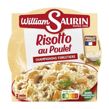 William saurin risotto poulet champignons forestiers 280g