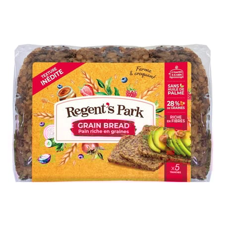 Regent's park grain bread 5 tranches 300g