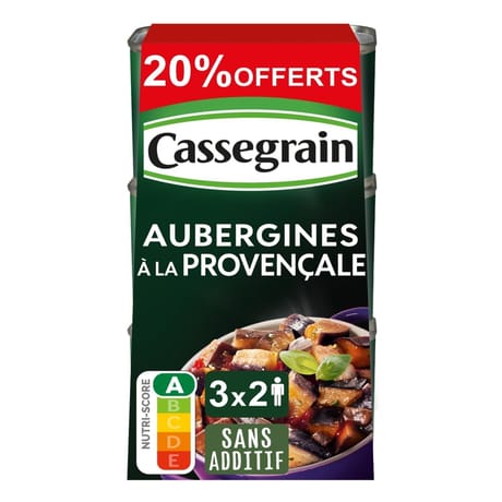 Cassegrain aubergines cuisinées à la provençale 1.125kg