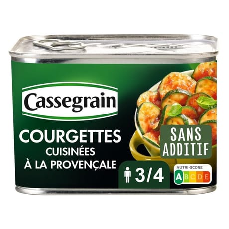Cassegrain courgettes cuisinées à la provençale 4/4 660g