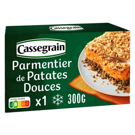 Cassegrain parmentier de patates douces, lentilles & champignons 300g