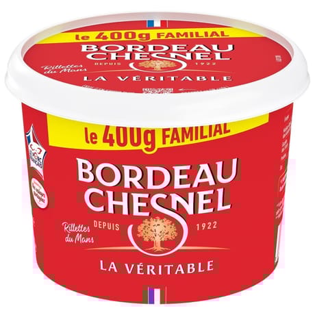 Bordeau Chesnel rillettes du Mans pur porc la véritable 400g