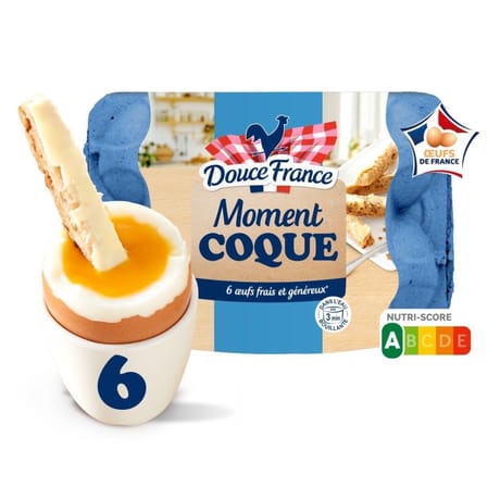 Douce france 6 gros oeufs coque sol