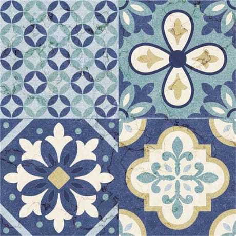Adhésif carreaux  cassablue 45 cm x 2 mètres