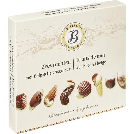 Les belges chocolat assortiment fruits de mer 250g
