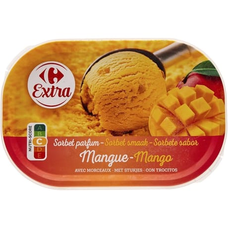 Carrefour Extra Sorbet parfum mangue 600g