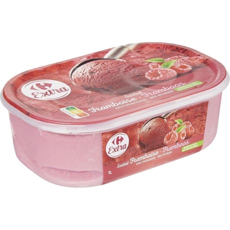Carrefour extra sorbet framboise 540g