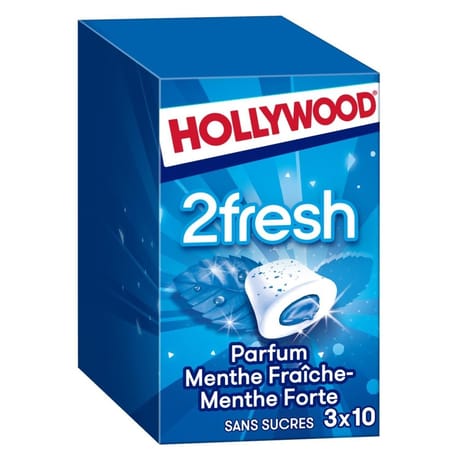 Hollywood 2 fresh parfum menthe fraîche - menthe forte  3x10