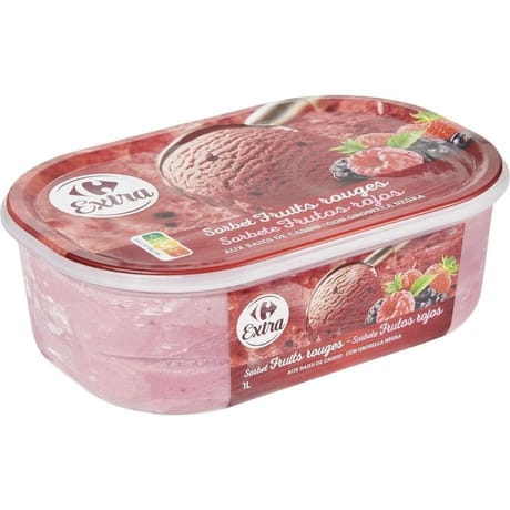 Carrefour extra sorbet fruits rouges 611g