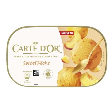 Carte d'or bac sorbet pêche 700ml 455g