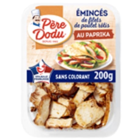 Père Dodu émincé de filet poulet cuit paprika 200g