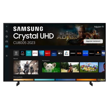 Samsung téléviseur smart tv 4k uhd led 165cm - 65" TU65CU8005KXXC