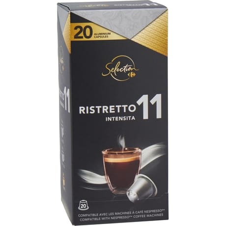 Carrefour sélection 20 dosettes de café ristretto 104g