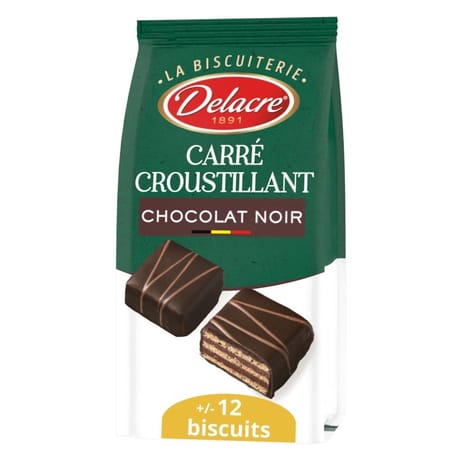 Delacre carré croustillant chocolat noir 130g