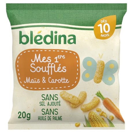 Blédina mes premiers soufflés mais carottes dès 10mois 20gr