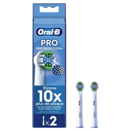 Oral-b pro precision clean brossettes pour brosse à dents x2